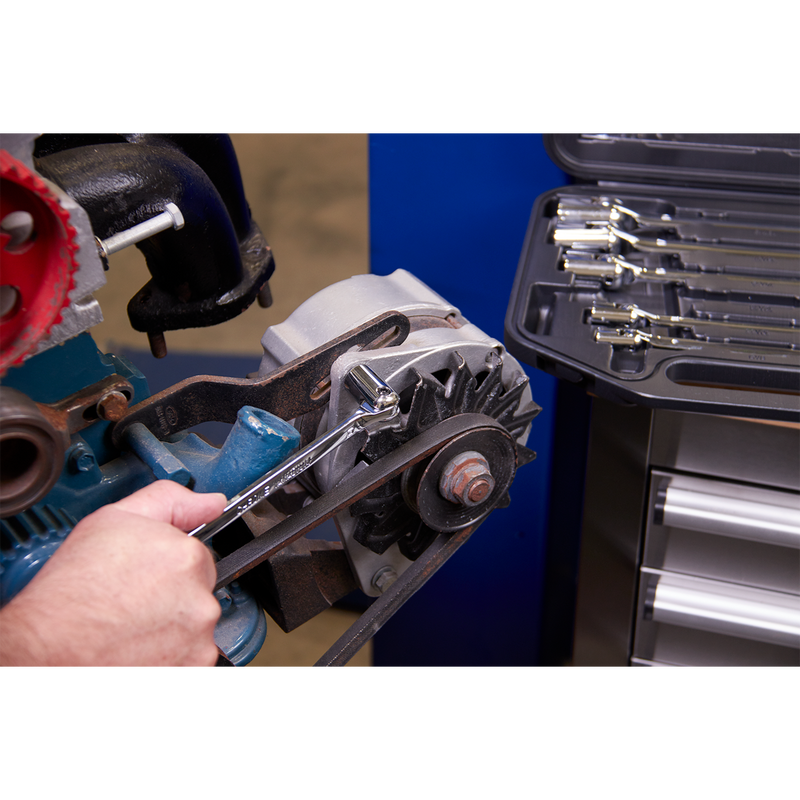 Double Flexi-Head Socket Spanner Set 6pc Fully Polished Metric | Pipe Manufacturers Ltd..