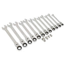 16 Piece Flexi-Head Ratchet Combination Spanner Set - Metric, Silver | Pipe Manufacturers Ltd..