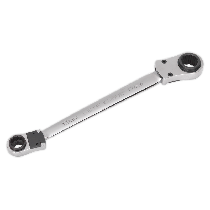 Ratchet Ring Spanner 4-in-1 Reversible Metric | Pipe Manufacturers Ltd..