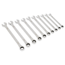 Combination Ratchet Spanner Set 10pc Extra Long Metric | Pipe Manufacturers Ltd..