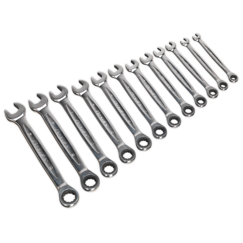 Ratchet Combination Spanner Set 12pc - Metric | Pipe Manufacturers Ltd..