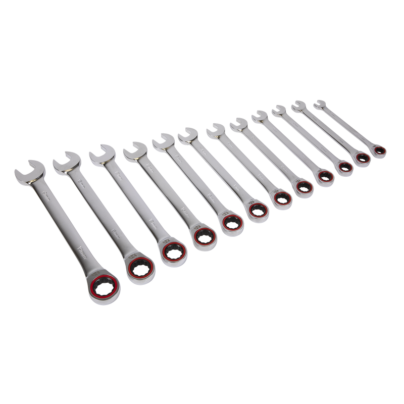 Ratchet Combination Spanner Set 12pc Metric | Pipe Manufacturers Ltd..