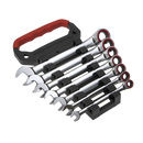 Ratchet Combination Spanner Set 7pc Metric | Pipe Manufacturers Ltd..