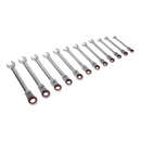 Flexi-Head Ratchet Combination Spanner Set 12pc Metric | Pipe Manufacturers Ltd..