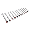 Reversible Ratchet Combination Spanner Set 12pc Metric | Pipe Manufacturers Ltd..