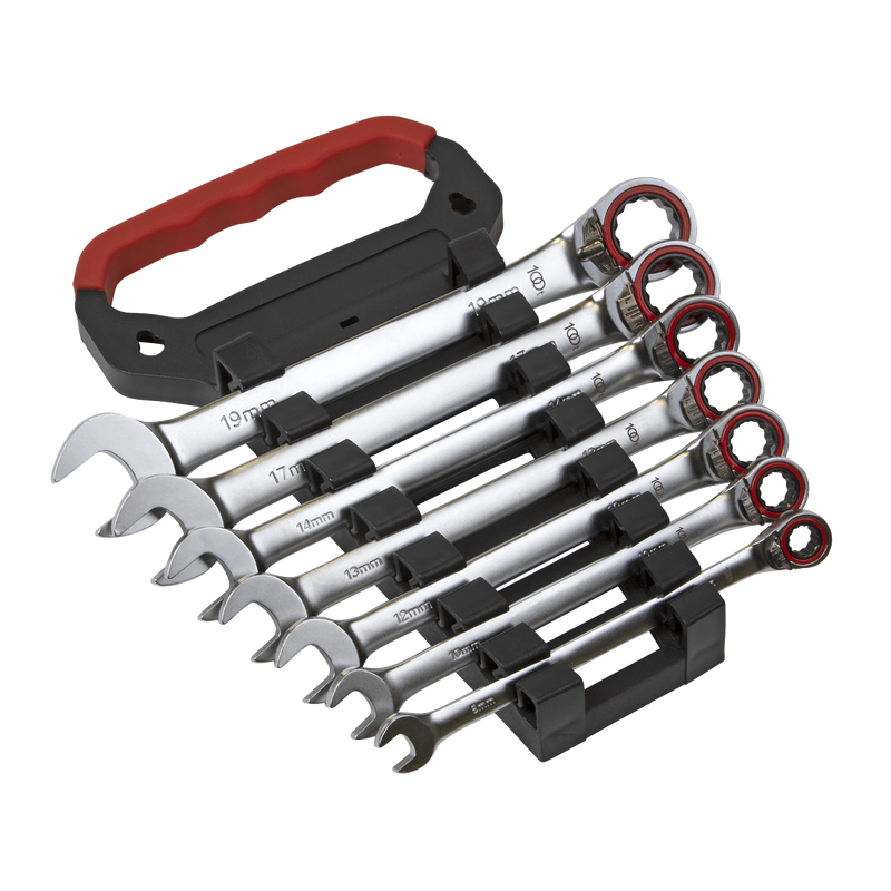 Reversible Ratchet Combination Spanner Set 7pc Metric | Pipe Manufacturers Ltd..