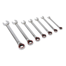 Reversible Ratchet Combination Spanner Set 7pc Metric | Pipe Manufacturers Ltd..