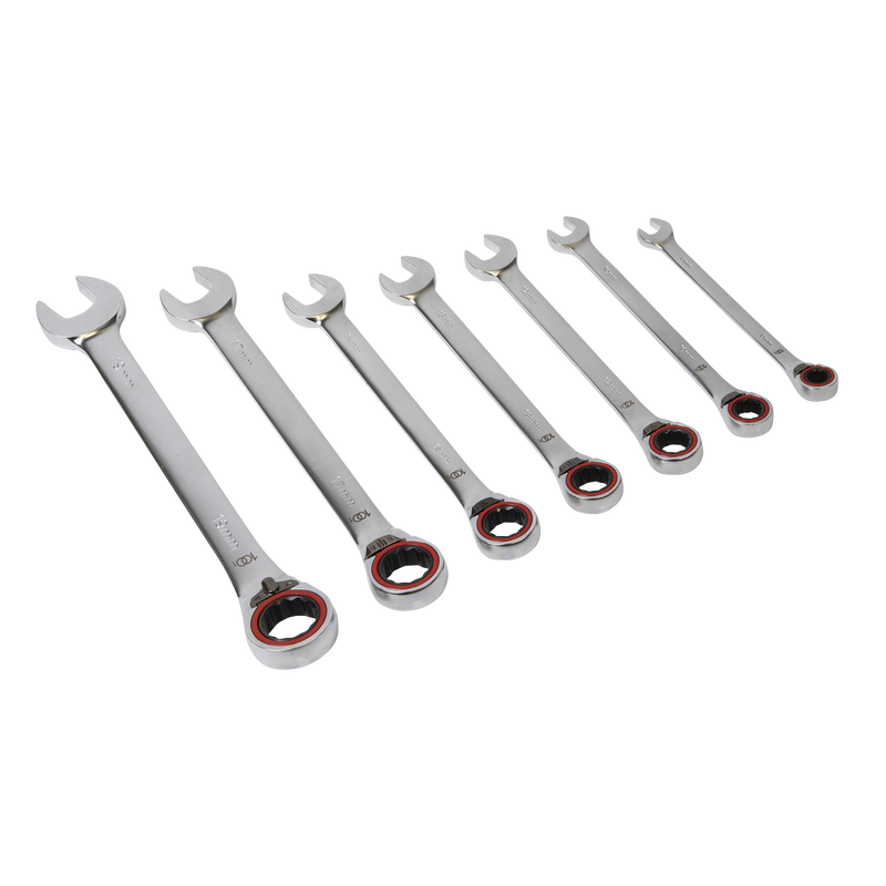 Reversible Ratchet Combination Spanner Set 7pc Metric | Pipe Manufacturers Ltd..