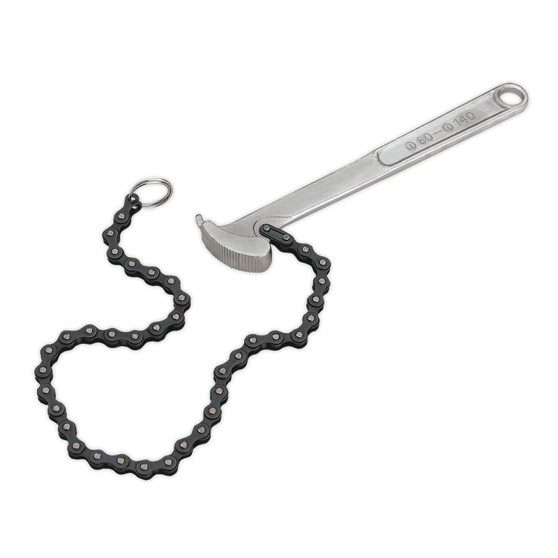 Oil Filter Chain Wrench ¯60-140mm Capacity | Pipe Manufacturers Ltd..