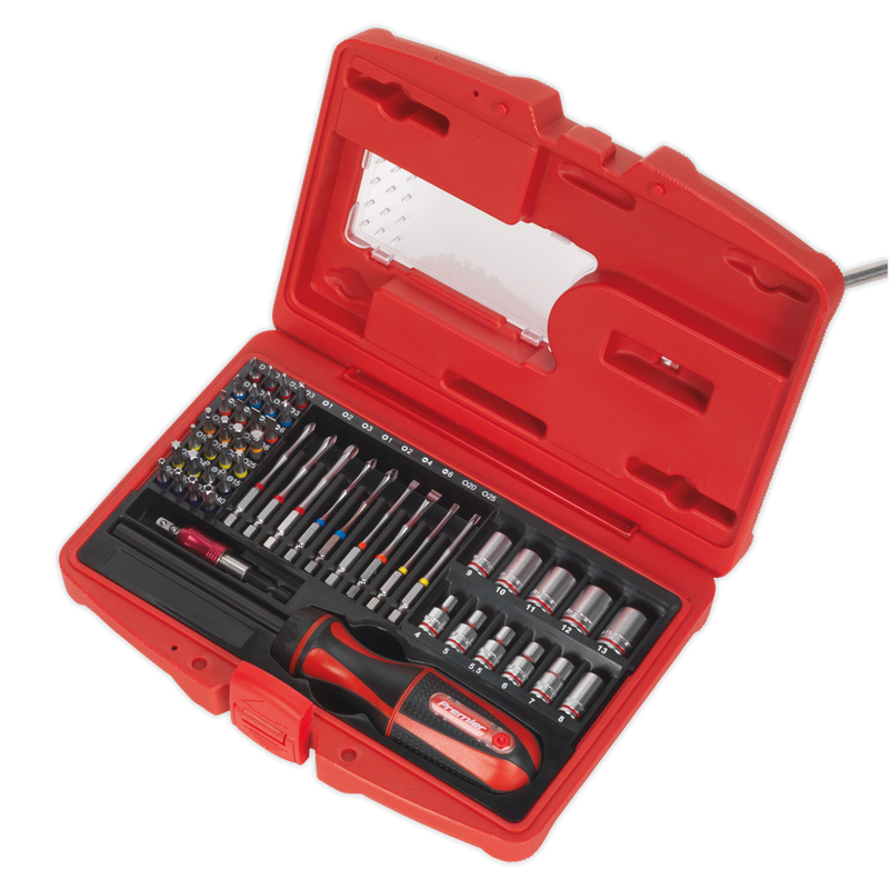 Fine Tooth Ratchet Screwdriver & Accessory Set 51pc | Pipe Manufacturers Ltd..