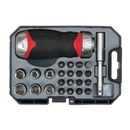 Fine Tooth Ratchet Screwdriver & Accessory Set 24pc Stubby | Pipe Manufacturers Ltd..