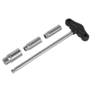 T-Bar & Rubber Insert Spark Plug Socket Set 4pc 3/8"Sq Drive | Pipe Manufacturers Ltd..