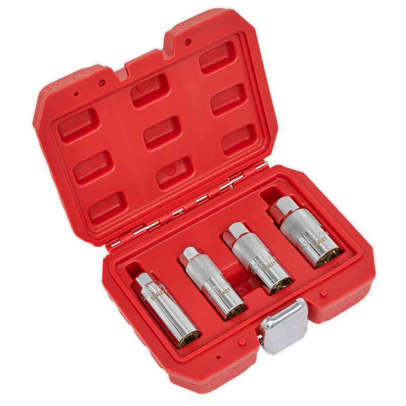 Magnetic Spark Plug Socket Set 4pc 3/8"Sq Drive | Pipe Manufacturers Ltd..