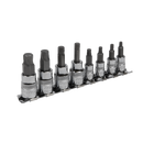 Hex Socket Bit Set Lock-Onª 8pc 1/4" & 3/8"Sq Drive Imperial | Pipe Manufacturers Ltd..