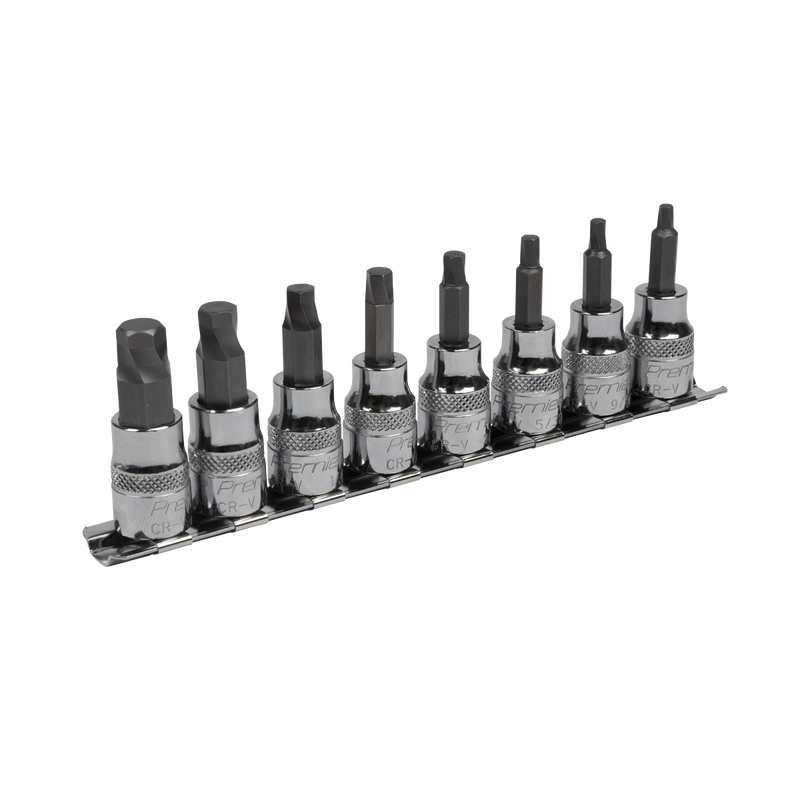 Hex Socket Bit Set Lock-Onª 8pc 3/8"Sq Drive - Imperial | Pipe Manufacturers Ltd..