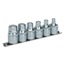 Hex Socket Bit Set with Rail 6pc Stubby 1/2"Sq Drive Metric | Pipe Manufacturers Ltd..