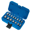 Oil Drain Plug Socket & Key Set 15pc Magnetic 3/8"Sq Drive | Pipe Manufacturers Ltd..