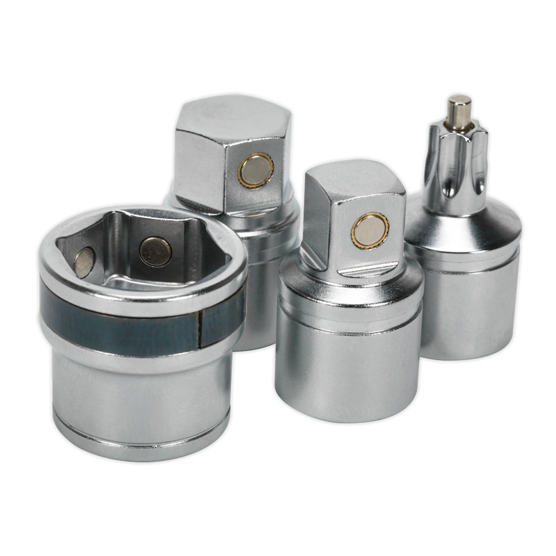Oil Drain Plug Socket & Key Set 15pc Magnetic 3/8"Sq Drive | Pipe Manufacturers Ltd..