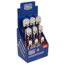 Ratchet Wrenches 1/4", 3/8" & 1/2"Sq Drive Pear-Head Flip Reverse Display Box of 9 | Pipe Manufacturers Ltd..