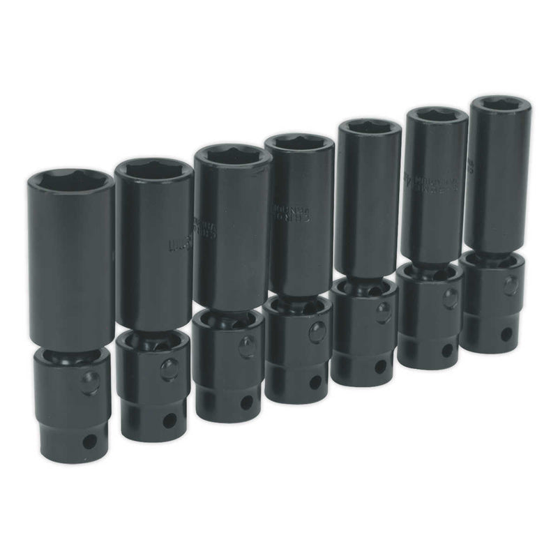 Air Impact Universal-Joint Deep Socket Set 7pc 1/2
