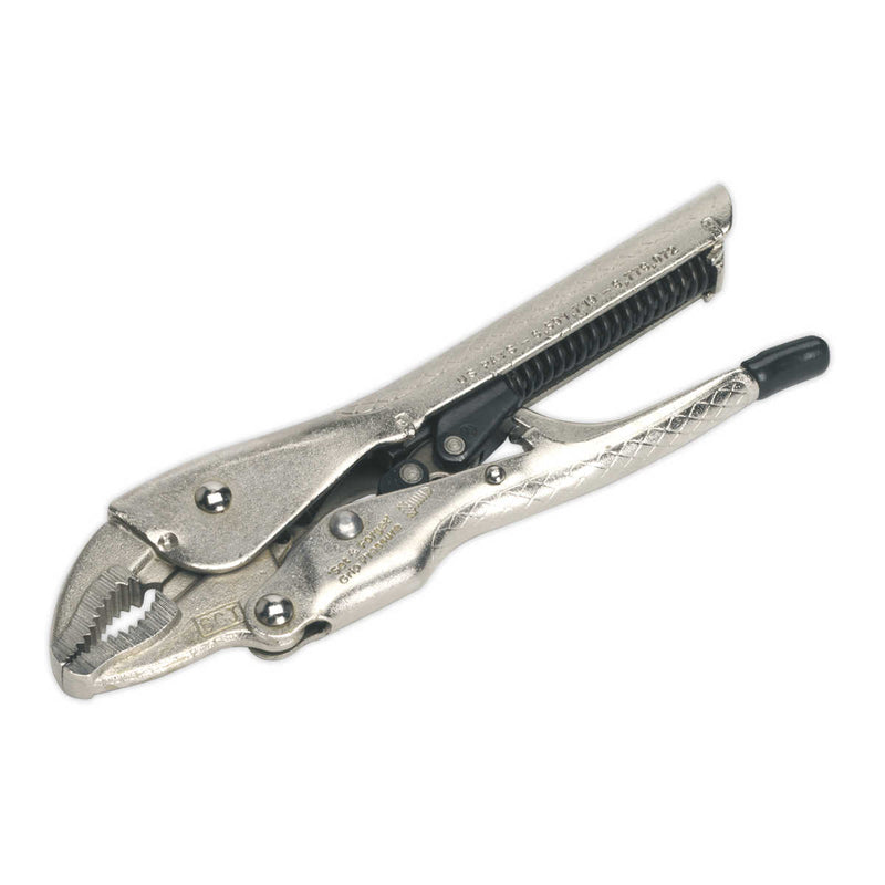 Locking Pliers Self-Adjusting 165mm Curved Jaw | Pipe Manufacturers Ltd..