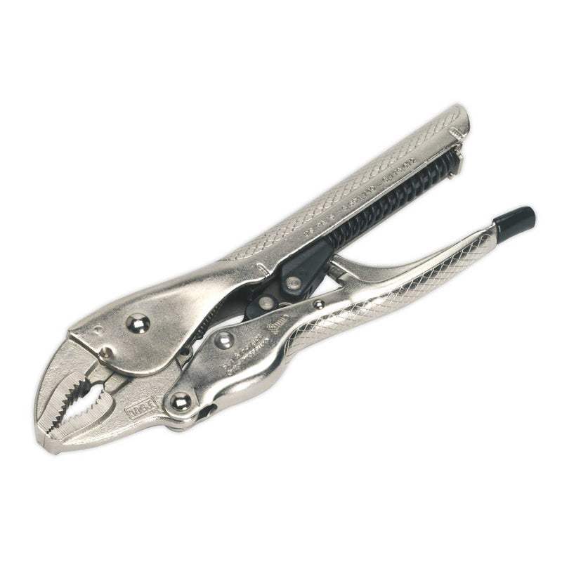 Locking Pliers Self-Adjusting 235mm Curved Jaw | Pipe Manufacturers Ltd..