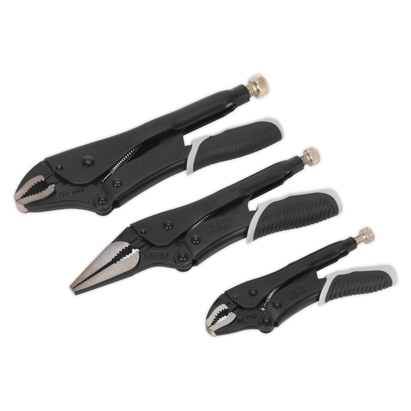 Locking Pliers Set 3pc Quick Release - Black Series | Pipe Manufacturers Ltd..