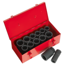 Impact Socket Set 13pc Deep 3/4"Sq Drive Metric/Imperial | Pipe Manufacturers Ltd..