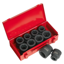 Impact Socket Set 10pc 1"Sq Drive Metric/Imperial | Pipe Manufacturers Ltd..
