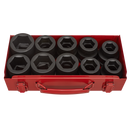 Impact Socket Set 10pc 1"Sq Drive Metric/Imperial | Pipe Manufacturers Ltd..