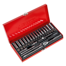 Socket Set 41pc 1/4"Sq Drive 6pt WallDrive¨ - Metric/Imperial | Pipe Manufacturers Ltd..