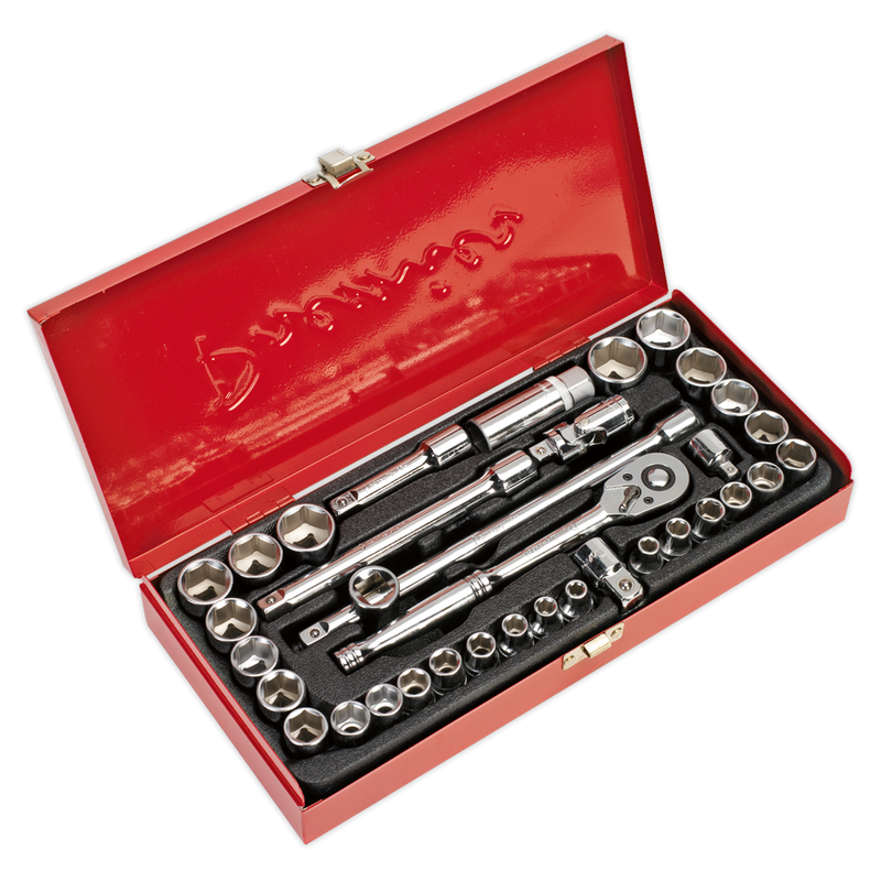 Socket Set 35pc 3/8"Sq Drive 6pt WallDrive¨ - Metric/Imperial | Pipe Manufacturers Ltd..