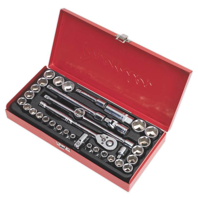 Socket Set 35pc 3/8"Sq Drive 6pt WallDrive¨ - Metric/Imperial | Pipe Manufacturers Ltd..