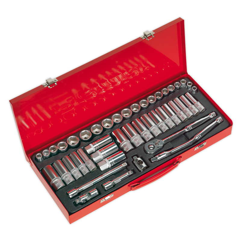 Socket Set 45pc 3/8"Sq Drive 6pt WallDrive¨ - Metric/Imperial | Pipe Manufacturers Ltd..