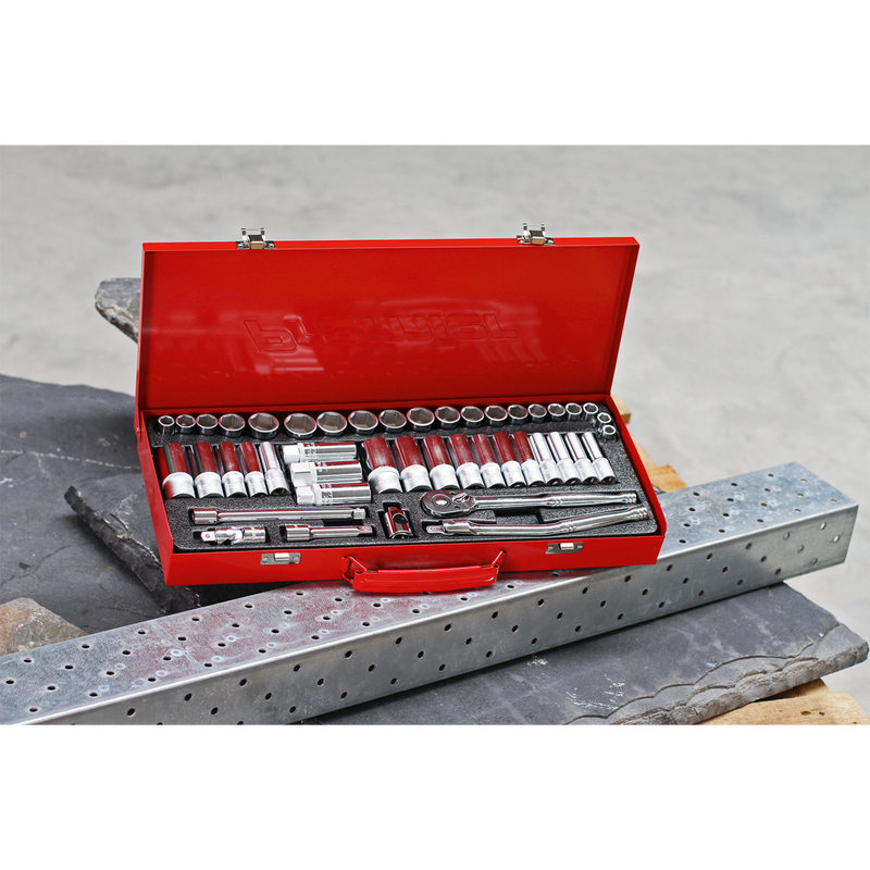 Socket Set 45pc 3/8"Sq Drive 6pt WallDrive¨ - Metric/Imperial | Pipe Manufacturers Ltd..