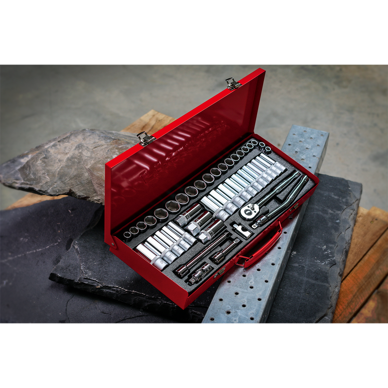 Socket Set 45pc 3/8"Sq Drive 6pt WallDrive¨ - Metric/Imperial | Pipe Manufacturers Ltd..