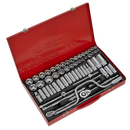 Socket Set 64pc 3/8" & 1/2"Sq Drive 6pt WallDrive¨ - Metric/Imperial | Pipe Manufacturers Ltd..