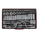 Socket Set 64pc 3/8" & 1/2"Sq Drive 6pt WallDrive¨ - Metric/Imperial | Pipe Manufacturers Ltd..
