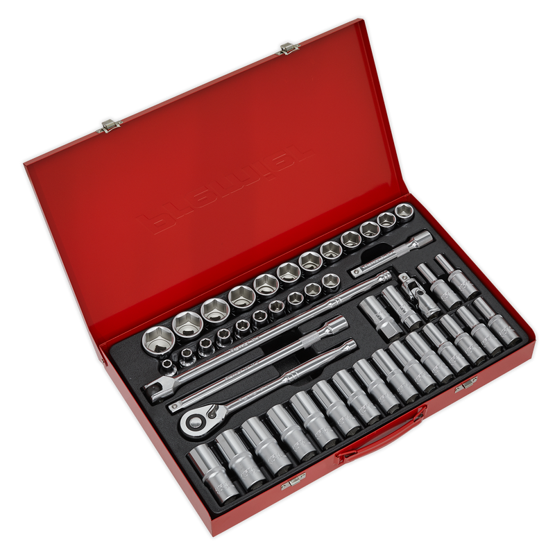 Socket Set 46pc 1/2"Sq Drive 6pt WallDrive¨ - Metric | Pipe Manufacturers Ltd..