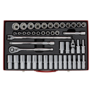 Socket Set 46pc 1/2"Sq Drive 6pt WallDrive¨ - Metric | Pipe Manufacturers Ltd..