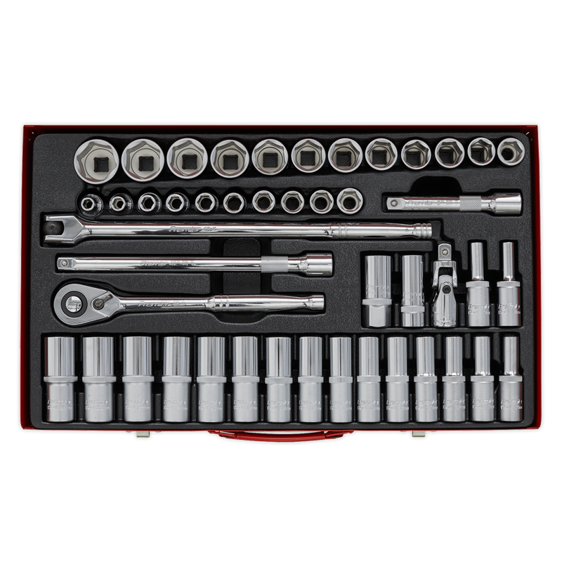 Socket Set 46pc 1/2"Sq Drive 6pt WallDrive¨ - Metric | Pipe Manufacturers Ltd..