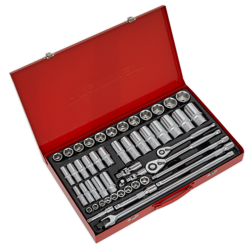 Socket Set 50pc 3/8" & 1/2"Sq Drive 6pt WallDrive¨ - Metric | Pipe Manufacturers Ltd..