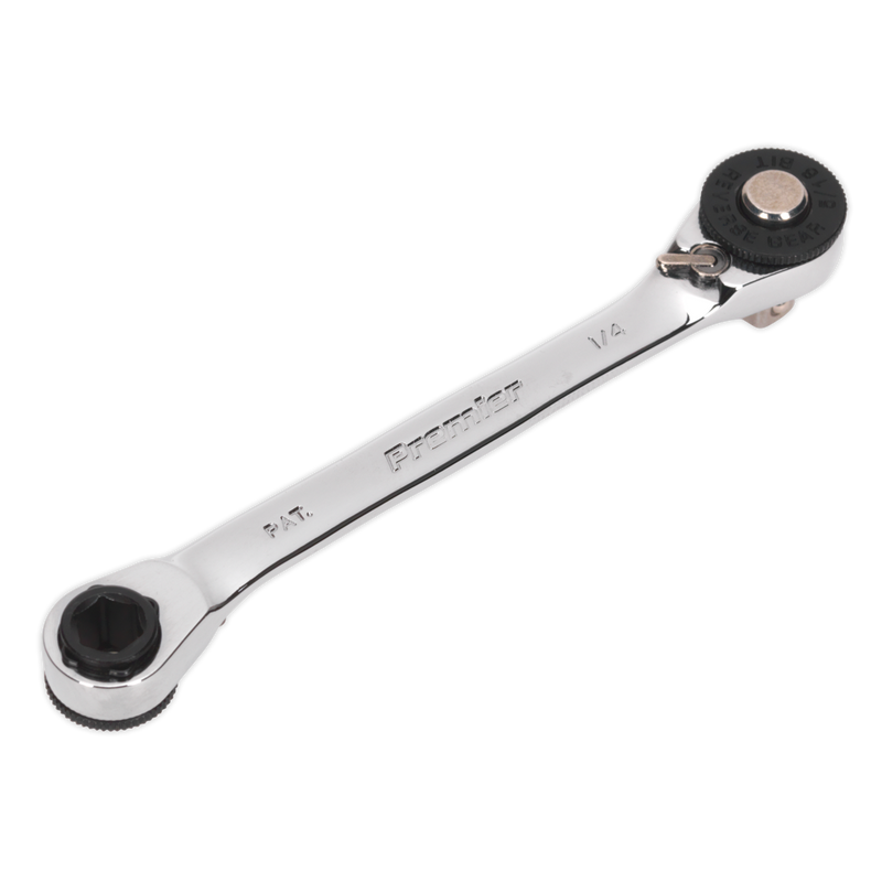 Ratchet Spanner 1/4"Hex x 5/16"Hex Drive with 1/4"Sq Drive Adaptor | Pipe Manufacturers Ltd..