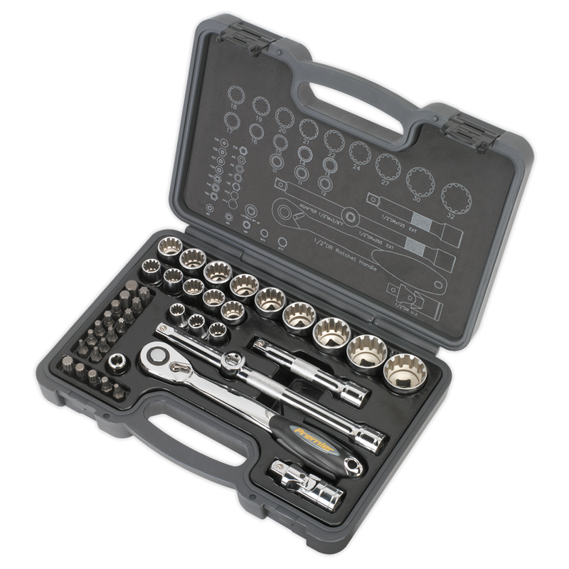 Socket & Bit Set 42pc 1/2"Sq Drive Total Drive¨ | Pipe Manufacturers Ltd..