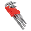 Ball-End Hex Key Set 9pc Long Metric | Pipe Manufacturers Ltd..