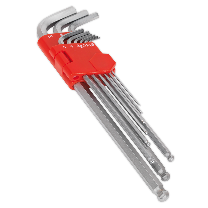 Ball-End Hex Key Set 9pc Extra Long Metric | Pipe Manufacturers Ltd..