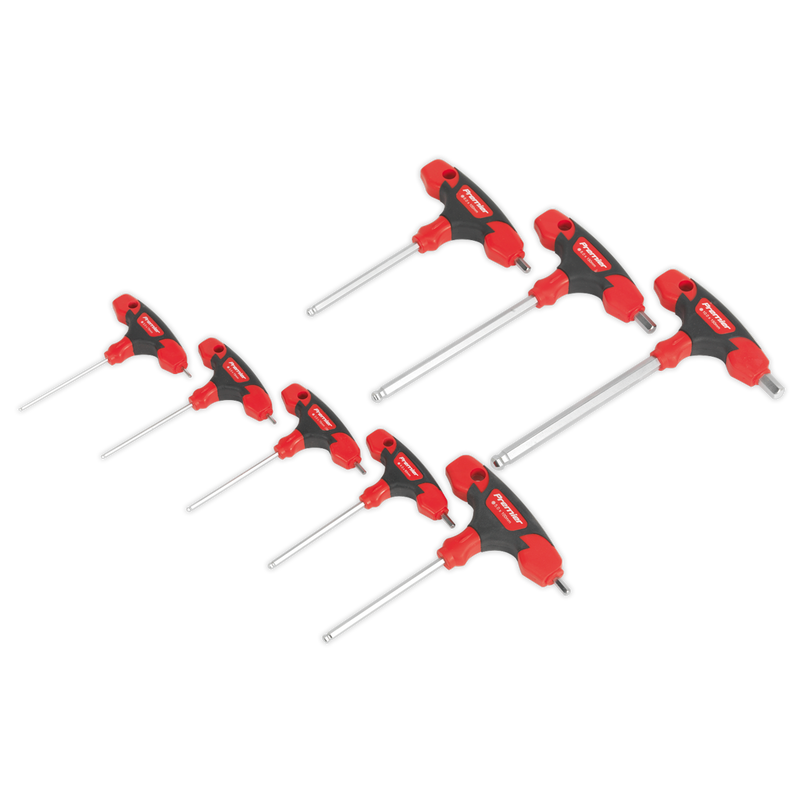 Ball-End Hex Key Set 8pc T-Handle Metric | Pipe Manufacturers Ltd..