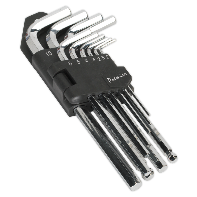 Hex Key Set 10pc Long Fully Polished Metric | Pipe Manufacturers Ltd..