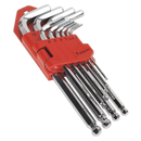 Ball-End Hex Key Set 10pc Long Fully Polished Metric | Pipe Manufacturers Ltd..
