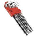 Ball-End Hex Key Set 10pc Extra Long Fully Polished Metric | Pipe Manufacturers Ltd..